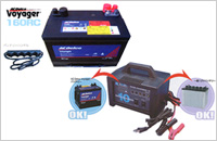 ボイジャーバッテリー Voyager M27MF（160RC）＋BASS CHARGER 10セット
